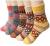 Pack of 5 Womens Winter Socks Warm Thick Knit Wool Soft Vintage Casual Crew Socks Gifts