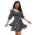 EXLURA Womens Lantern Sleeve Tie Back Dress Ruffled Off Shoulder A-Line Vintage Mini Dress