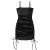 ZAFUL Women's Stars Print Side Slit Velvet Sleeveless Mini Dress Sexy Cowl Front Spaghetti Strap A-Line Mini Dress