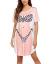 Ekouaer Women's Bikini Shirt Cover Up Short Sleeve Cute Bikini Print Cover-Up Baggy T Shirt Dress Fun Wear