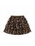 SheIn Women's Leopard Print Drawstring Waist Layer Ruffle Hem Short Skirt