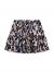 SheIn Women's Leopard Print Drawstring Waist Layer Ruffle Hem Short Skirt