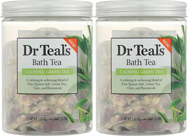 Dr Teal's Bath Tea 2-pack (6 oz Total), Calming Green Tea