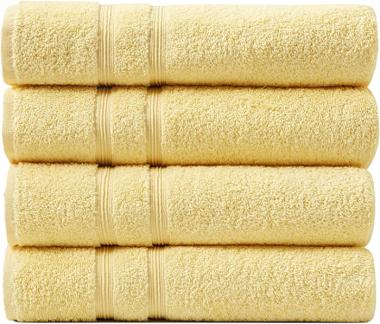 Degrees Of Comfort Bathroom Towels Set ,Yellow, Oversized Bath Towels 27x52'' , Super Soft and Plush ,100% Turkish Cotton, 4 Packs