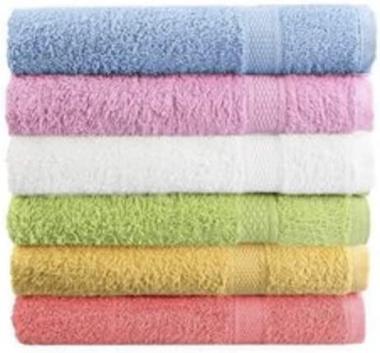 Groko Textiles Small and Lightweight Cotton Towels Assorted Pastel Mix 24 x 40 inches Towels (6)