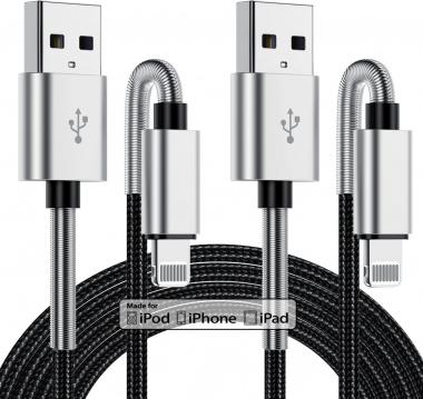 2Pack 10ft iPhone Charger Cable, [ Apple MFi Certified ] Long Lightning Cable 10 Foot, High Fast 10 Feet Apple Charging Cable Cord for Apple iPhone 14/14 Pro Max/13 Mini/12/11/XS/XR/8/7Plus/6s/5s iPad