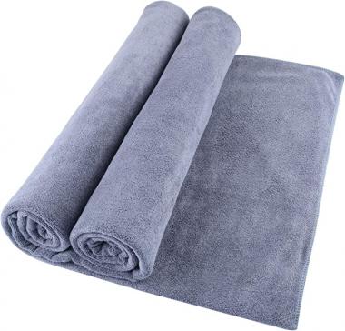 Microfiber Bath Towel Bath Sheets 2 Pack (32 x 71 Inch) Oversized Extra Large Super Absorbent Quick Fast Drying Soft Eco-Friendly Towels for Body Bathroom Travel (2PCS Grey)