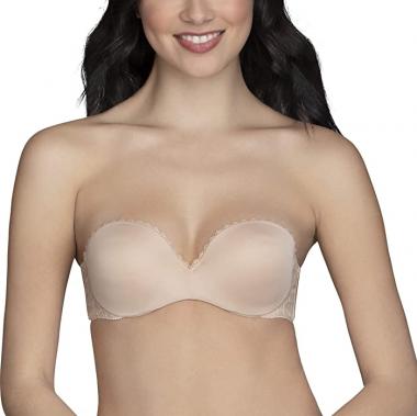 Vanity Fair Women's Gel Touch Padded Strapless Push Up Bra (32A - 38D)