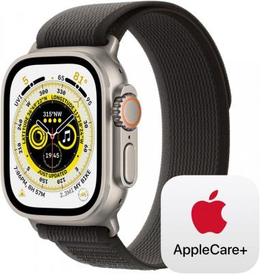 Apple Watch Ultra GPS + Cellular, 49mm Titanium Case with Black/Grey Trail Loop - S/M with AppleCare+ (2 Years)