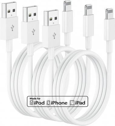 3Pack 10ft iPhone Charger Long, [Apple MFi Certified] Apple Charger Cord,10 Feet Original Lightning to USB Cable,10 Foot iPhone Charging Cable for iPhone 13 Pro/12 Mini/11/XS/MAX/XR/8/7/6/5/SE iPad