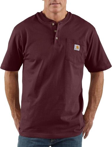 Carhartt Men's Loose Fit Heavyweight Short-Sleeve Pocket Henley T-Shirt