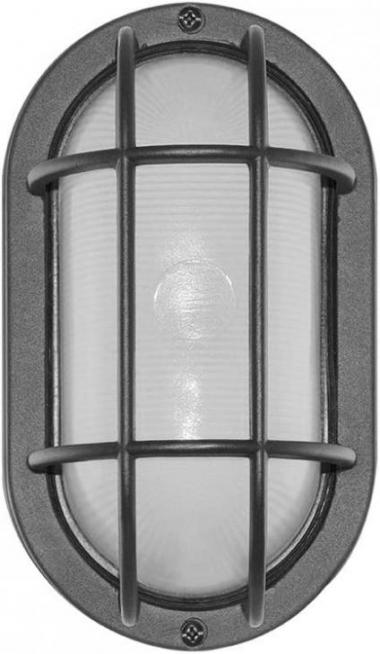 Euri Lighting EOL-WL13BK-2050e Aluminum Housing, Bulkhead Outdoor Integrated LED Wall Light, Wet Rated, 6.2 Watts, 434 Lumens, 5000K Cool White, Energy Star, 5 Year, 50K Hour Warranty