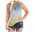 Womens Tops Summer Halter Cutout Front Sleeveless Tank Tops Trendy Ombre Sunflower Graphic Tee Shirts Camisole Blouses