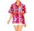 LA LEELA Women's Vacation Camp Blouse Top Hawaiian Shirt