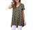 POPYOUNG Women's Summer Casual T-Shirt V-Neck Short Sleeve Tunic Dress Tops for Leggings Loose Blouse Shirt