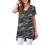 POPYOUNG Women's Summer Casual T-Shirt V-Neck Short Sleeve Tunic Dress Tops for Leggings Loose Blouse Shirt