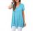 POPYOUNG Women's Summer Casual T-Shirt V-Neck Short Sleeve Tunic Dress Tops for Leggings Loose Blouse Shirt