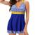 YALFJV Tankini Bathing Suits for Women Color Block Printed Tummy Control Swimsuits with Boy Shorts Two Piece Modest Swimwear