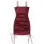 ZAFUL Women's Stars Print Side Slit Velvet Sleeveless Mini Dress Sexy Cowl Front Spaghetti Strap A-Line Mini Dress