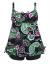 Septangle Women Plus Size Bathing Suits Paisley Print Two Piece Swimsuit Tankini Swimwear