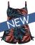 Septangle Women Plus Size Bathing Suits Paisley Print Two Piece Swimsuit Tankini Swimwear