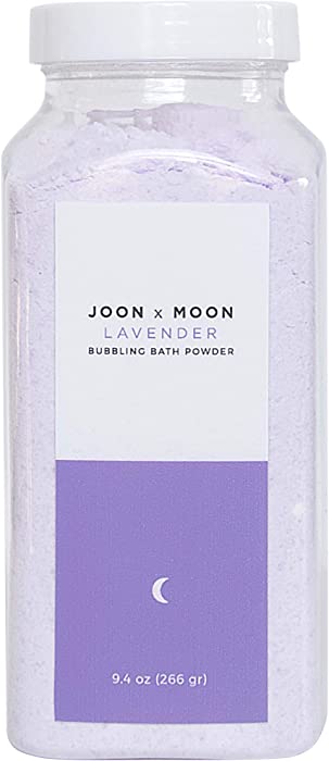 JOON X MOON Bubbling Bath Fizz, (Lavender, 1 Pack), Soothing Bath Soak for Relaxation & Hydrated Skin, Shea Butter, Coconut Oil & Vitamin E for a Nourishing Bubble Bath, 9 oz