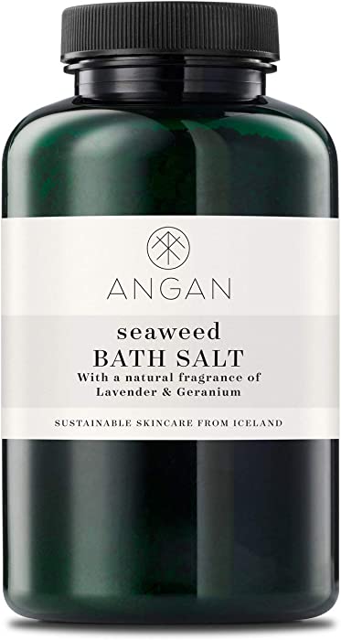 ANGAN Seaweed Bath Salt 10.5 Oz of Luxury Handcrafted Excellence with Lavender and Geranium