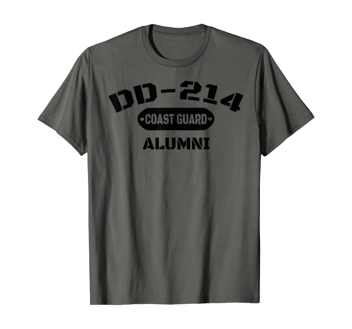 DD-214 US Coast Guard Alumni T-Shirt Men and Women