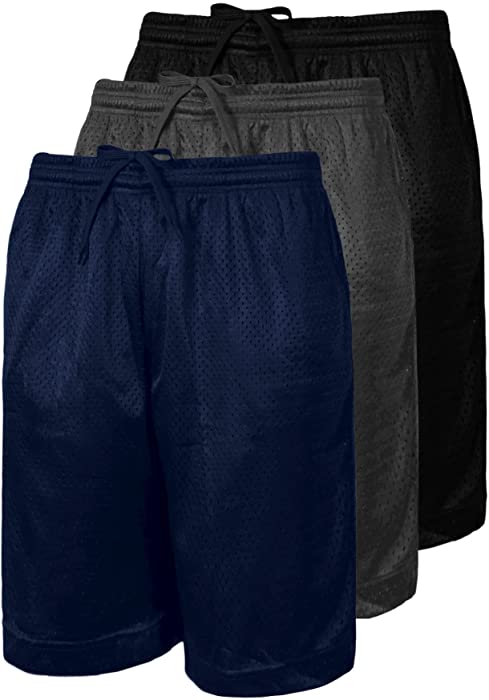 OLLIE ARNES Mesh Basketball Shorts for Men, Athletic Gym Workout Short with Pockets (S-6X)