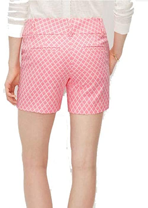 Ann Taylor Diamond Jacquard City Shorts Color Pink