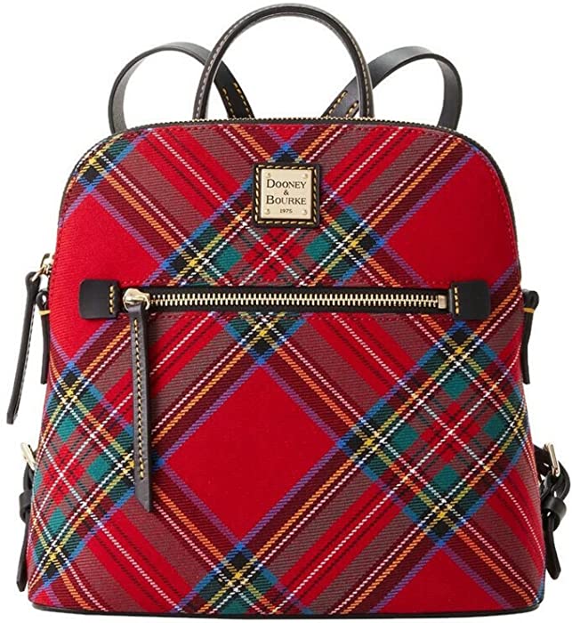 Dooney & Bourke Tartan Medium Backpack Plaid (Red)