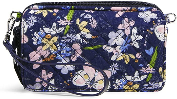 Vera Bradley Cotton All in One Crossbody Purse with RFID Protection