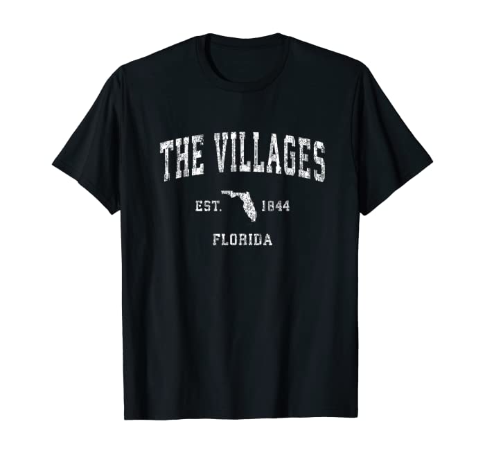 The Villages Florida FL Vintage Athletic Sports Design T-Shirt