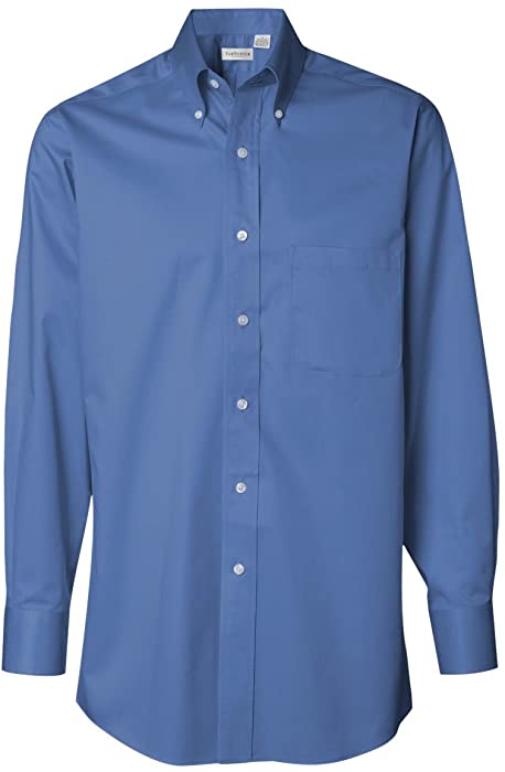 Van Heusen Men's Regular Fit Twill Solid Button Down Collar Dress Shirt