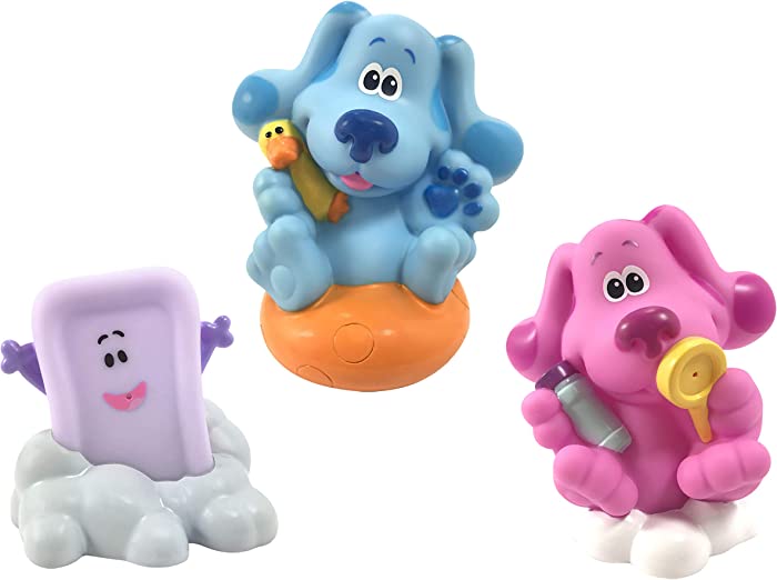 Blue's Clues & You! Deluxe Bath Toy Set, Includes Blue, Magenta, and Slippery Soap Water Toys, Amazon Exclusive, by Just Play