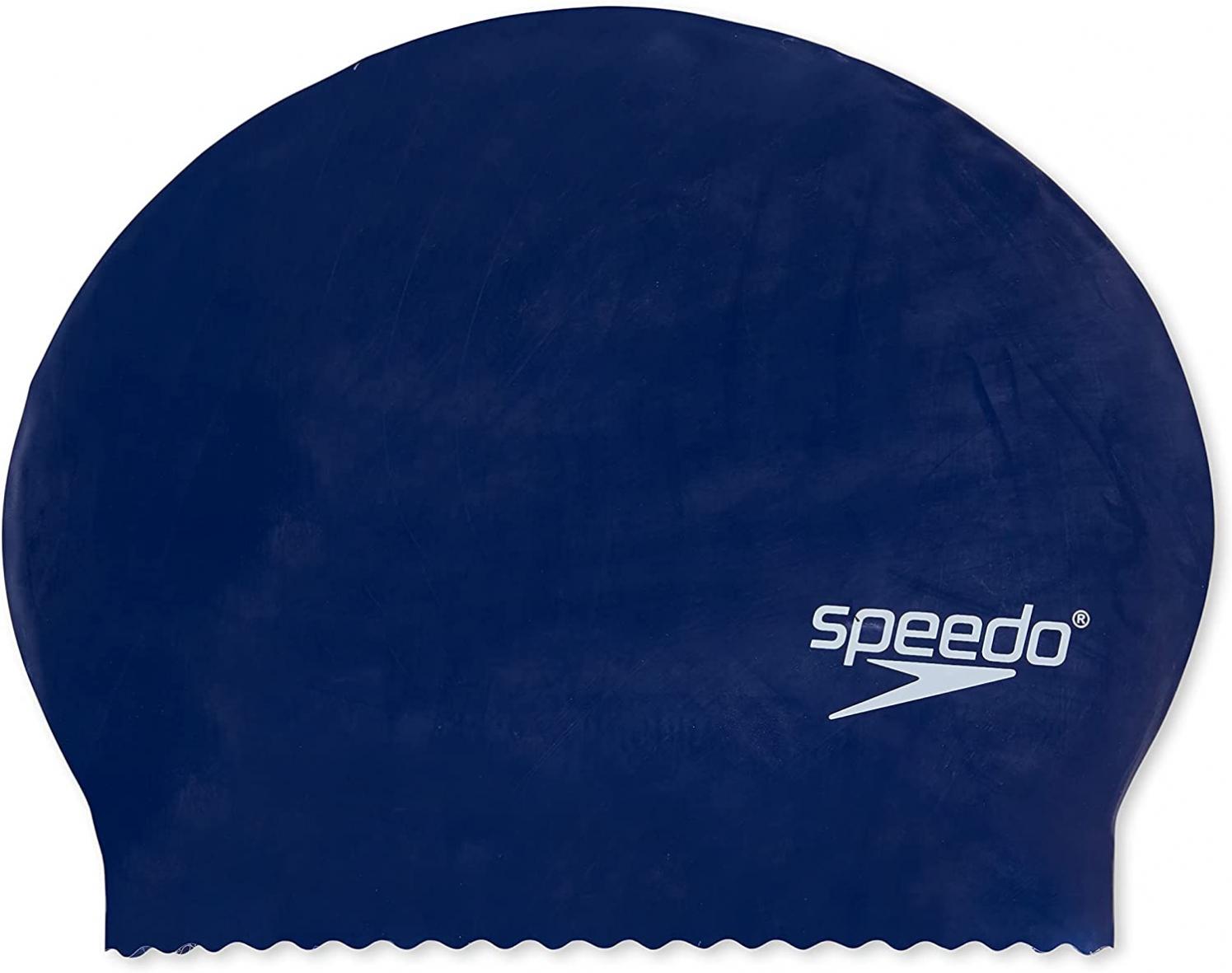 Speedo unisex Speedo Latex Solid Cap, Navy, One Size swim caps, Navy, One Size US