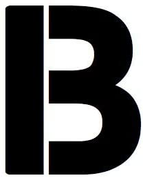 18x24 Large Letter Stencil from 4 Ply Mat Board -Letter B
