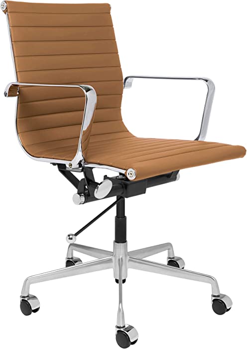SOHO Ribbed Management Office Chair (Tan)