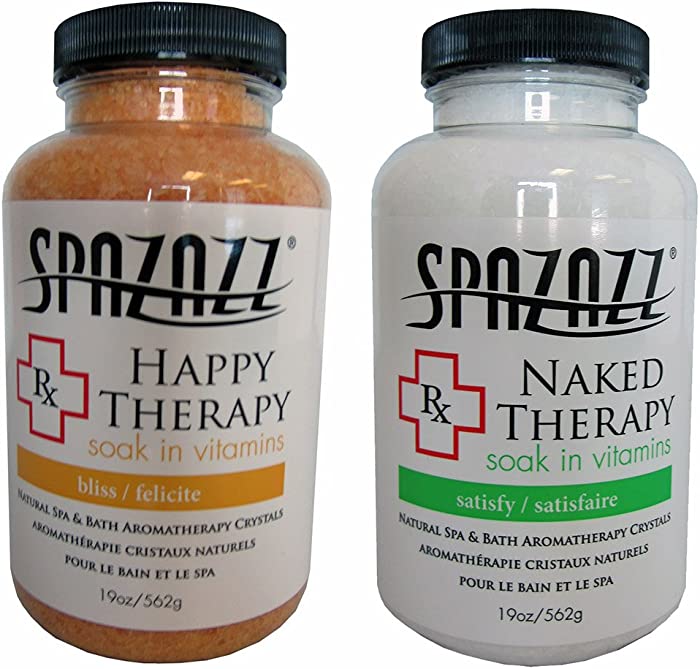 Spazazz Aromatherapy Spa and Bath Crystals - Happy Therapy/Naked Therapy 2 Pack