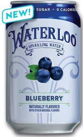 Waterloo Blueberry Sparkling Water, 12 Fluid Ounce - 12 count per pack -- 2 packs per case.