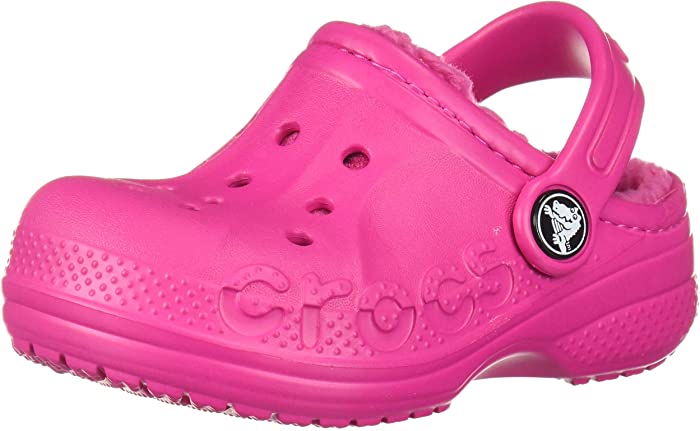 Crocs Kids' Baya Lined Clog | Warm and Fuzzy Slippers for Kids