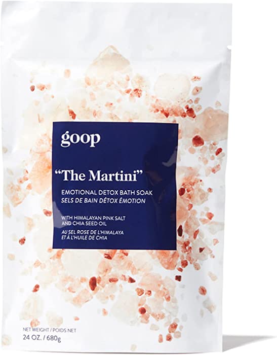 goop “The Martini” Emotional Detox Bath Soak - Clinically Proven to Relieve Stress, Relaxation, & Detoxify The Body - Made with Himalayan Pink Salt, Epsom Salt, Botanicals, Essential Oils - 24 oz