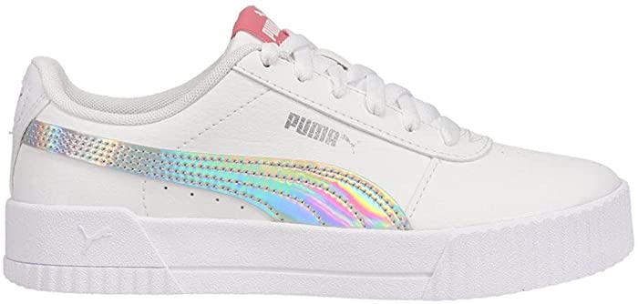 PUMA Kids Girls Carina Rainbow Sneakers Shoes Casual - White