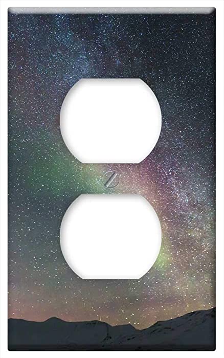 Switch Plate Outlet Cover - Galaxy Northen Lights Auroras Arctic Snow 2