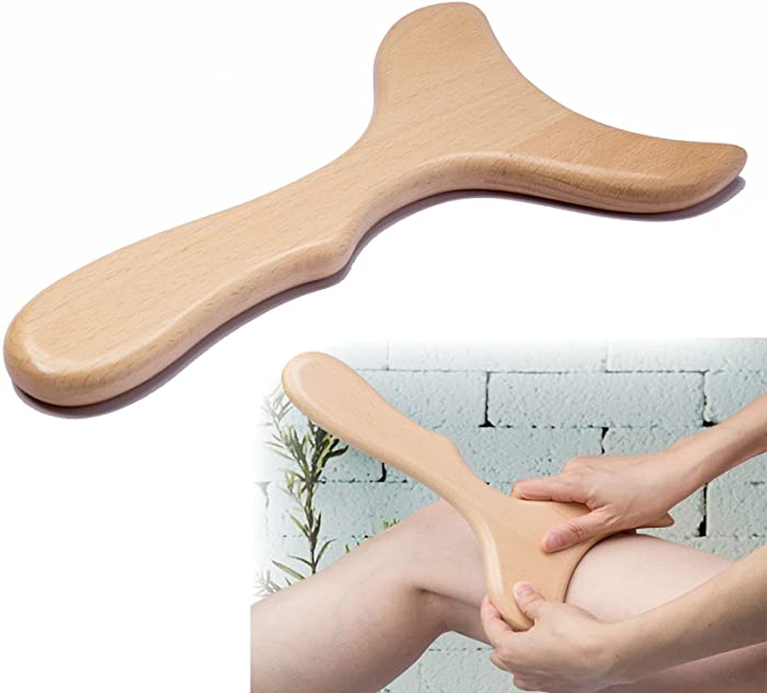 Usmack Wooden Lymphatic Drainage Tool Gua Sha Scraping Tools Wood Therapy Massager Body Sculpting Tool for Maderotherapy, Anti-Cellulite& Muscle Release