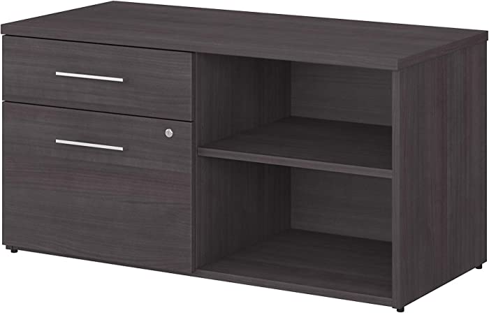 Bush Business Furniture Office 500 Low Storage Cabinet, Storm Gray