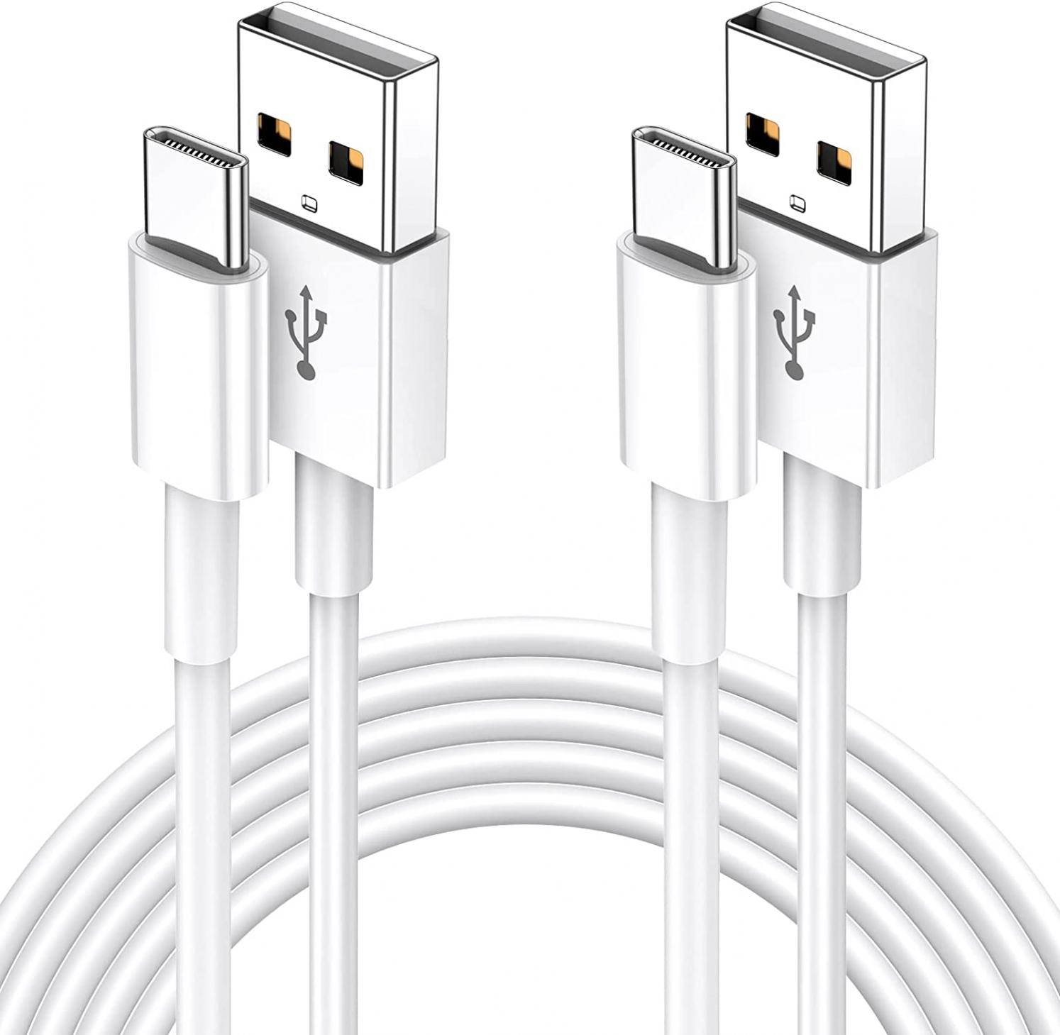 USB Type C Cable, [2Pack 6FT] 2.4A Fast Charging Type C Charger Cord, Fast Charger USB to USB C Cable Compatible Android Phone Pad Laptop