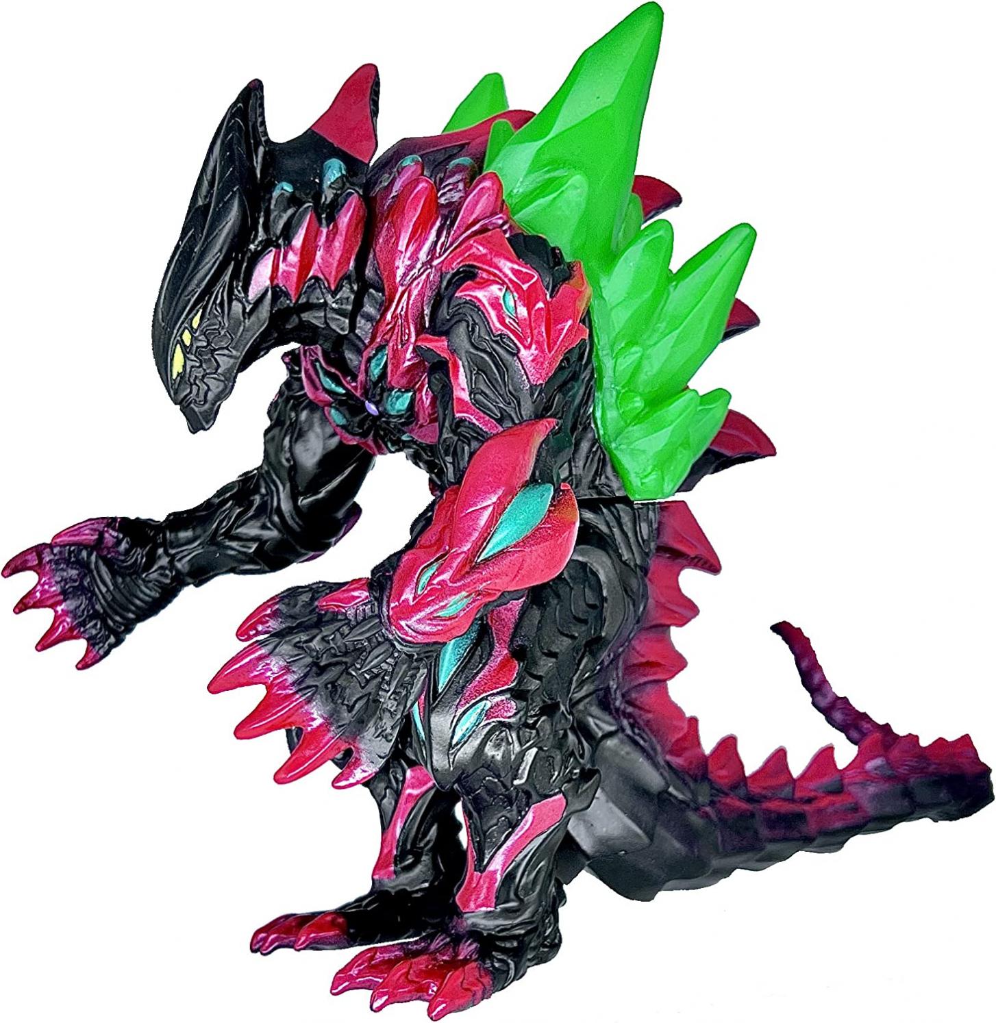TwCare Ultra Monster EX Arch Belial Action Figure vs Godzilla Toy, 7.9in Tall, 13in Length, Movie Series Movable Joints Soft Vinyl, Travel Bag