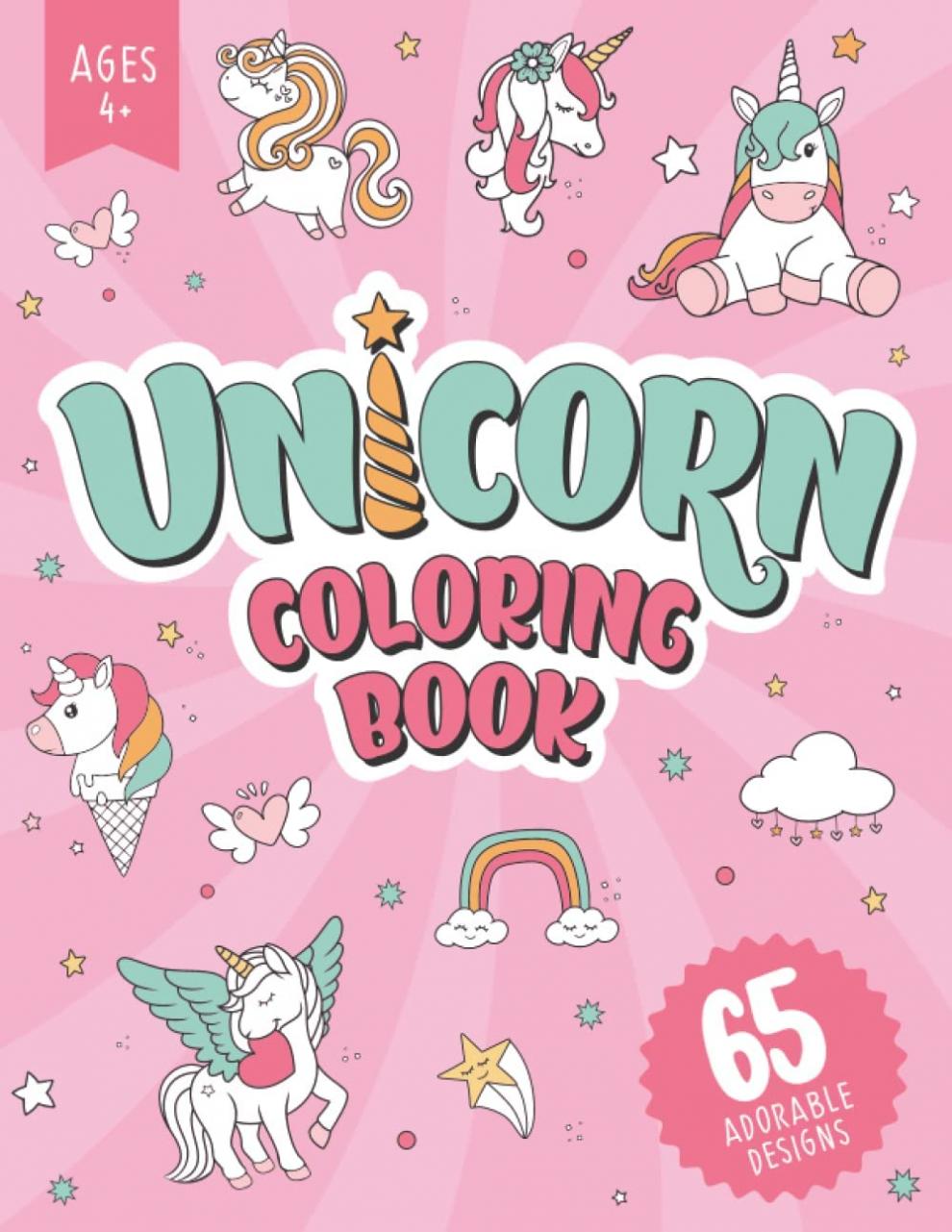 Unicorn Coloring Book: Jumbo Coloring Book for Kids, Fun for Girls & Boys (8.5 x 11 | 130 Pages | Coloring Books for Kids Ages 4-8 | Unicorns Gifts for Girls)