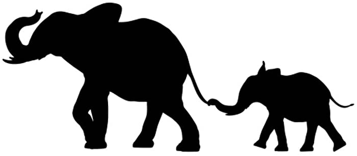 Pack of 3 Elephant and Baby Elephant Stencils Made from 4 Ply Mat Board 11x14, 8x10, 5x7
